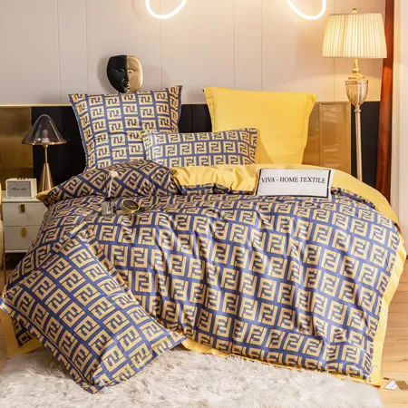 Комплект постельного белья 2 спальный тенсель буквы, символы, темно-синий с песочным